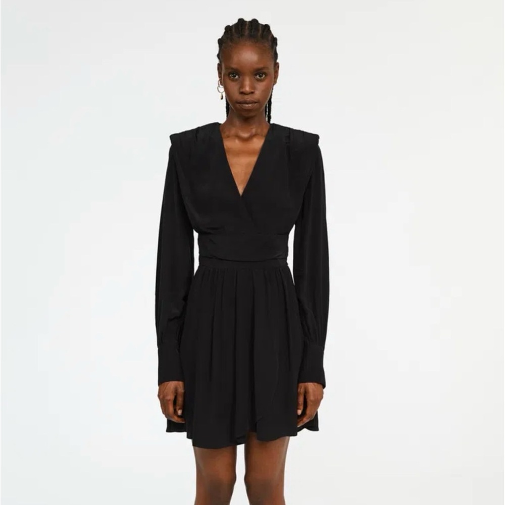 CLAUDIE PIERLOT Fitted Wrap Dress Sz 36